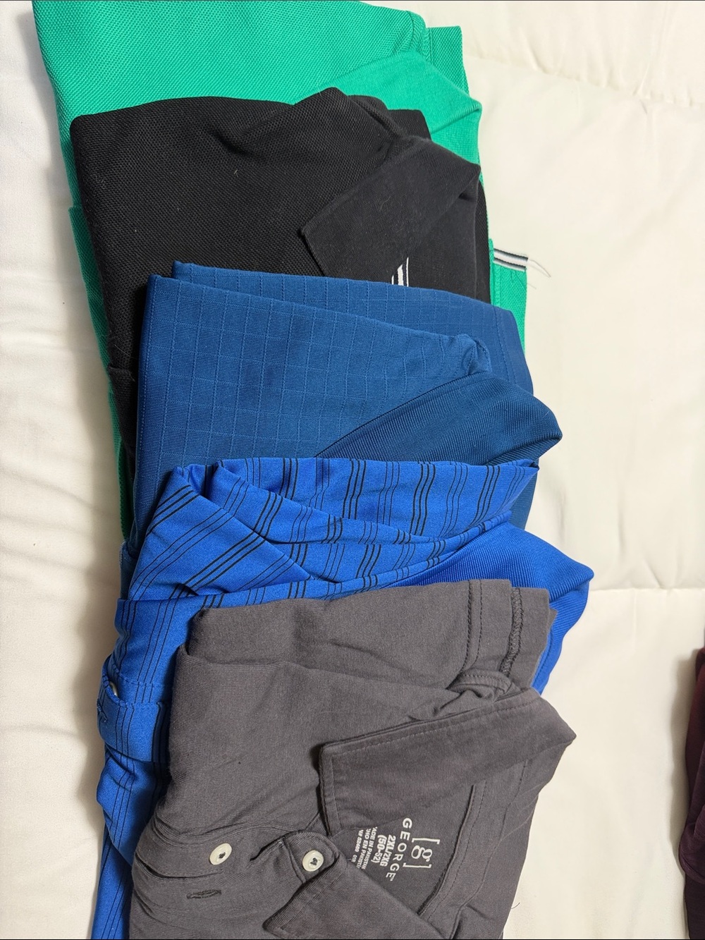 Haggar Multi-Color Men's Shirt Bundle - Green, Black, Blue, Gray